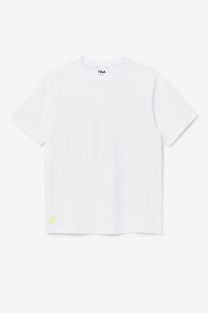 Fila T-Shirt Vinny Mens White - India HGO-384692